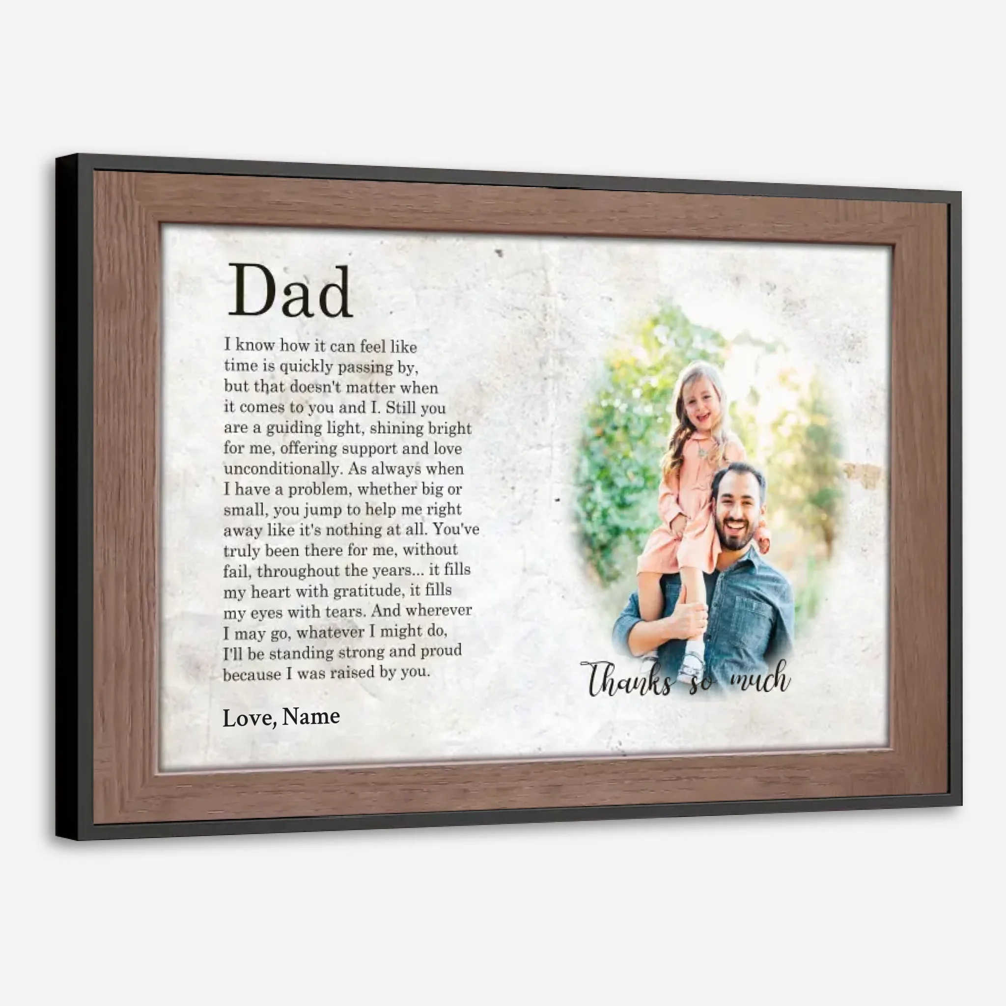 Custom Photo Poster – A Heartfelt Poem Celebrating Dads Unconditional Love - 89Prints