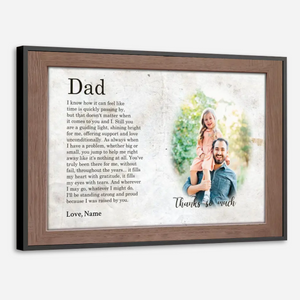 Custom Photo Poster – A Heartfelt Poem Celebrating Dads Unconditional Love - 89Prints