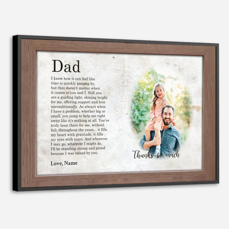 Custom Photo Poster – A Heartfelt Poem Celebrating Dads Unconditional Love - 89Prints