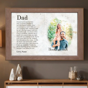 Custom Photo Poster – A Heartfelt Poem Celebrating Dads Unconditional Love - 89Prints