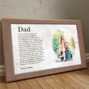 Custom Photo Poster – A Heartfelt Poem Celebrating Dads Unconditional Love - 89Prints