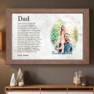 Custom Photo Poster – A Heartfelt Poem Celebrating Dads Unconditional Love - 89Prints