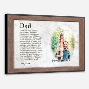 Custom Photo Poster – A Heartfelt Poem Celebrating Dads Unconditional Love - 89Prints