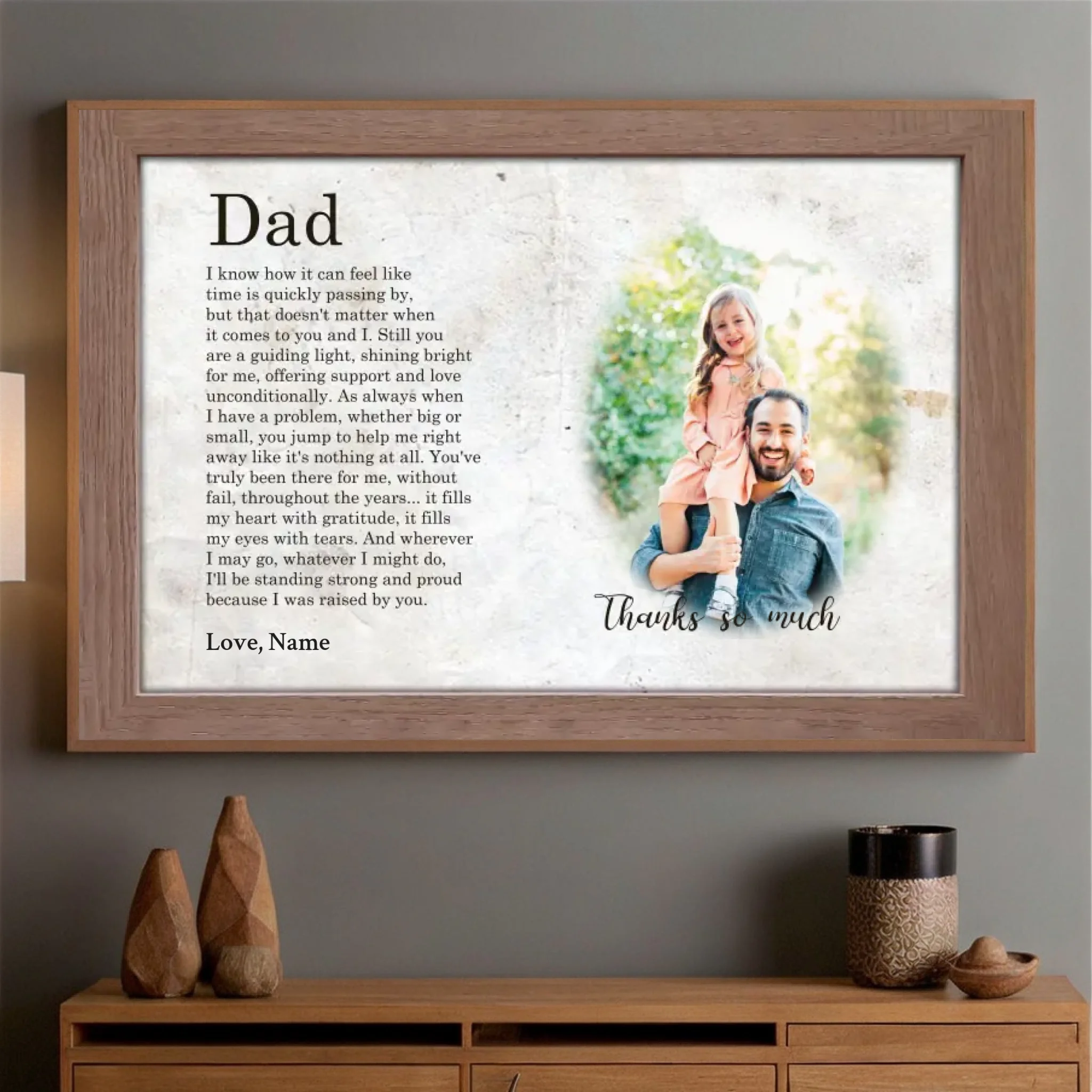 Custom Photo Poster – A Heartfelt Poem Celebrating Dads Unconditional Love - 89Prints