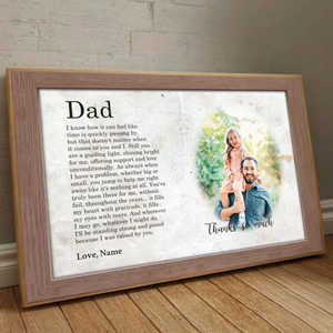 Custom Photo Poster – A Heartfelt Poem Celebrating Dads Unconditional Love - 89Prints