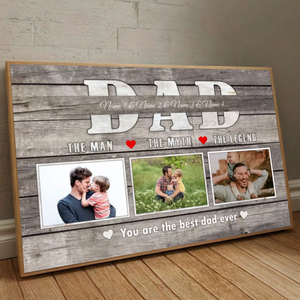 Customizable Dad Poster – The Man, The Myth, The Legend - 89Prints