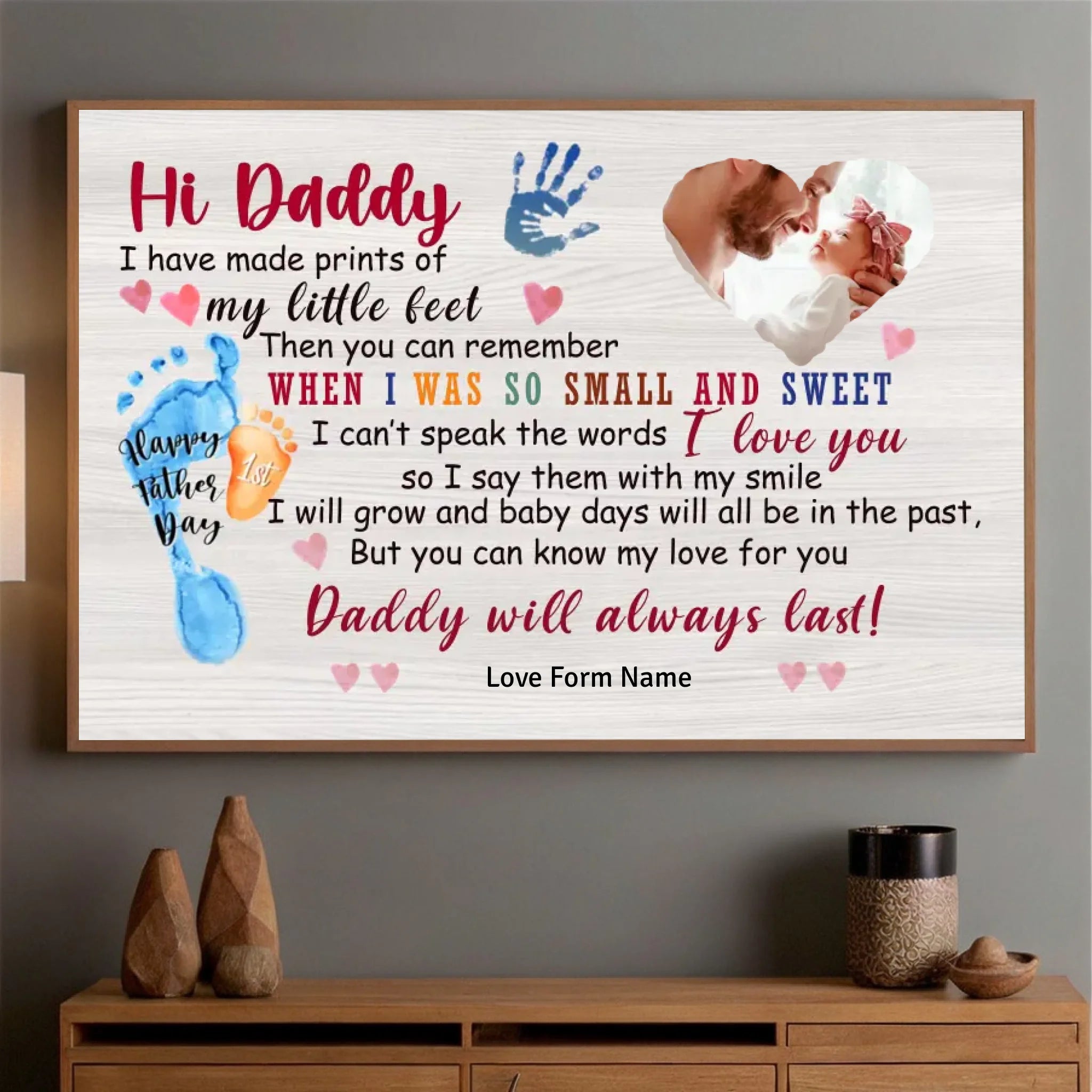 Customizable Poster for Dad – Celebrate Your First Fathers Day with Love - 89Prints