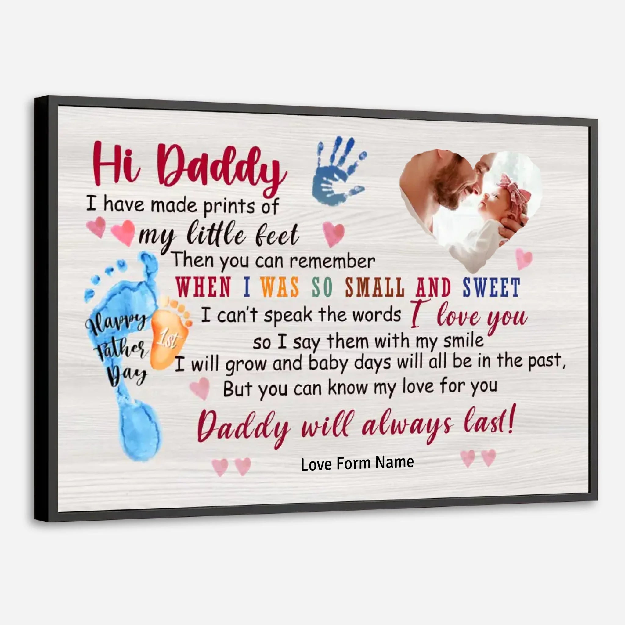 Customizable Poster for Dad – Celebrate Your First Fathers Day with Love - 89Prints