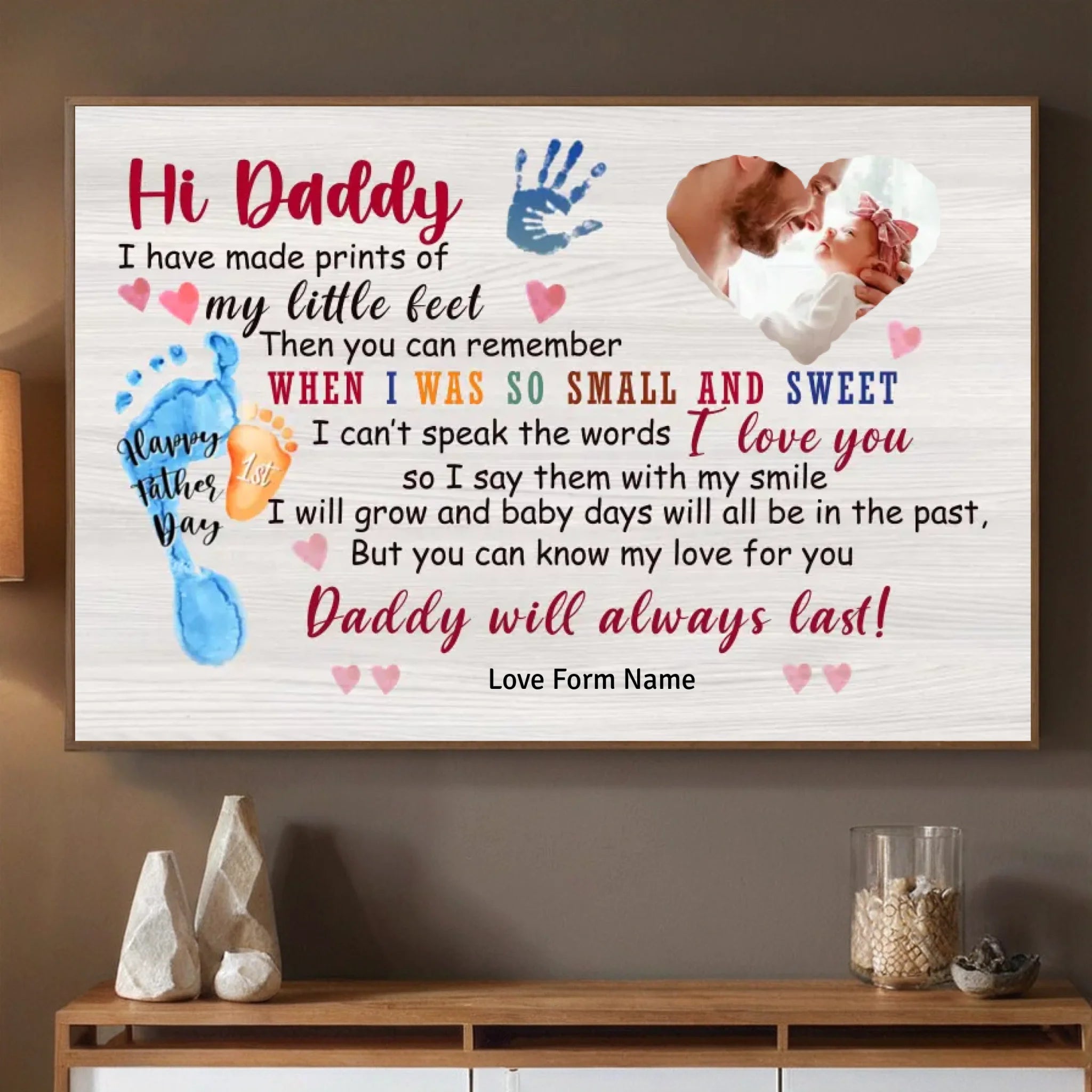 Customizable Poster for Dad – Celebrate Your First Fathers Day with Love - 89Prints