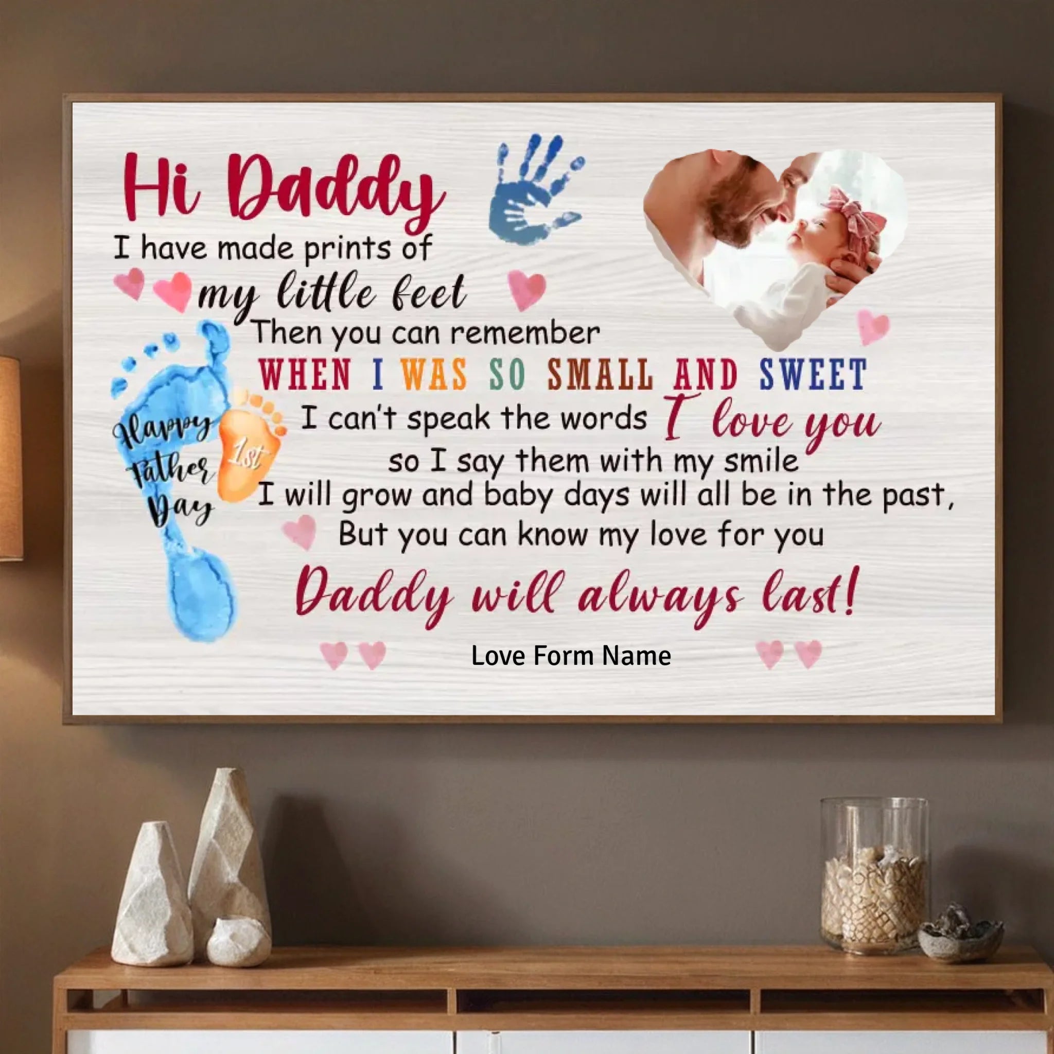 Customizable Poster for Dad – Celebrate Your First Fathers Day with Love - 89Prints