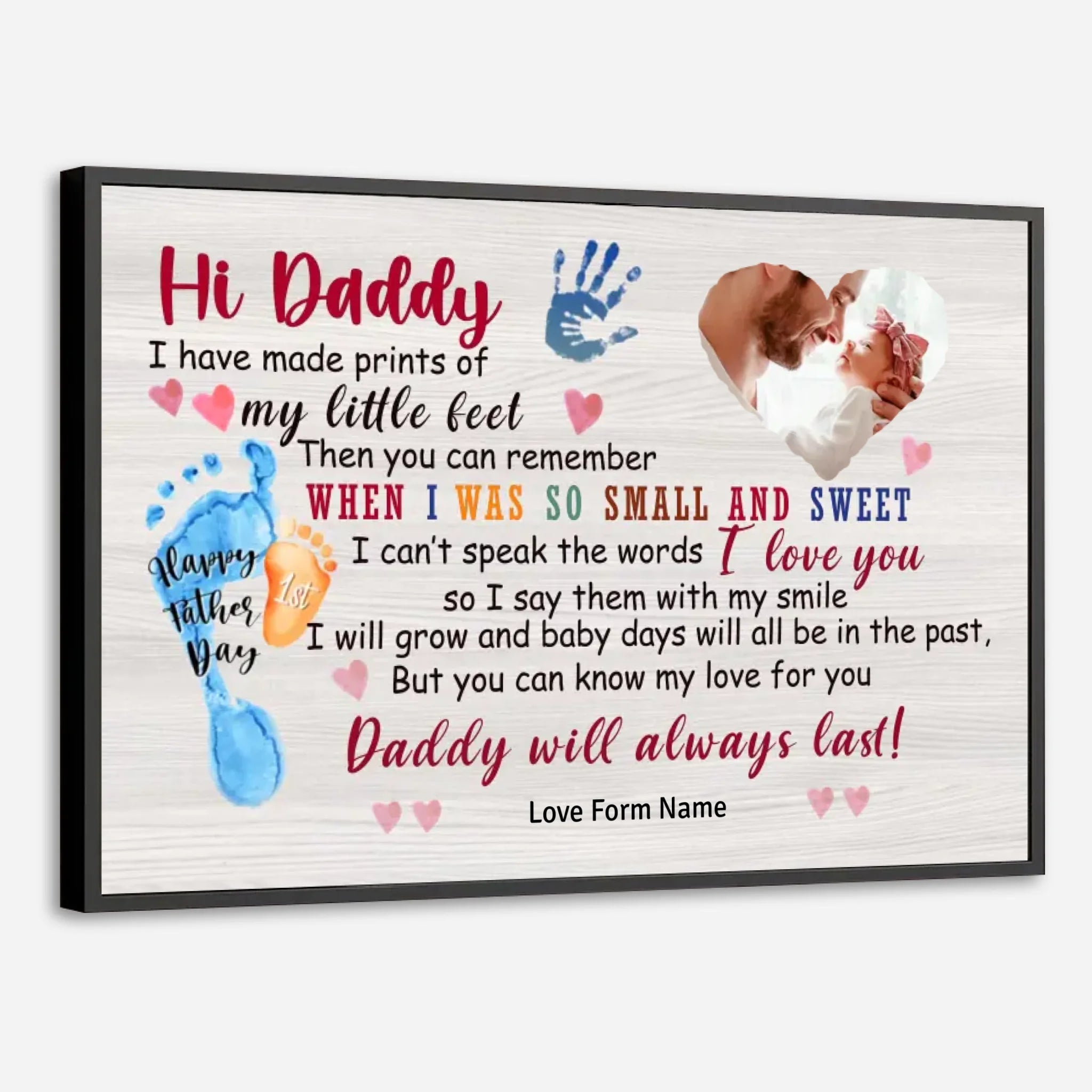 Customizable Poster for Dad – Celebrate Your First Fathers Day with Love - 89Prints