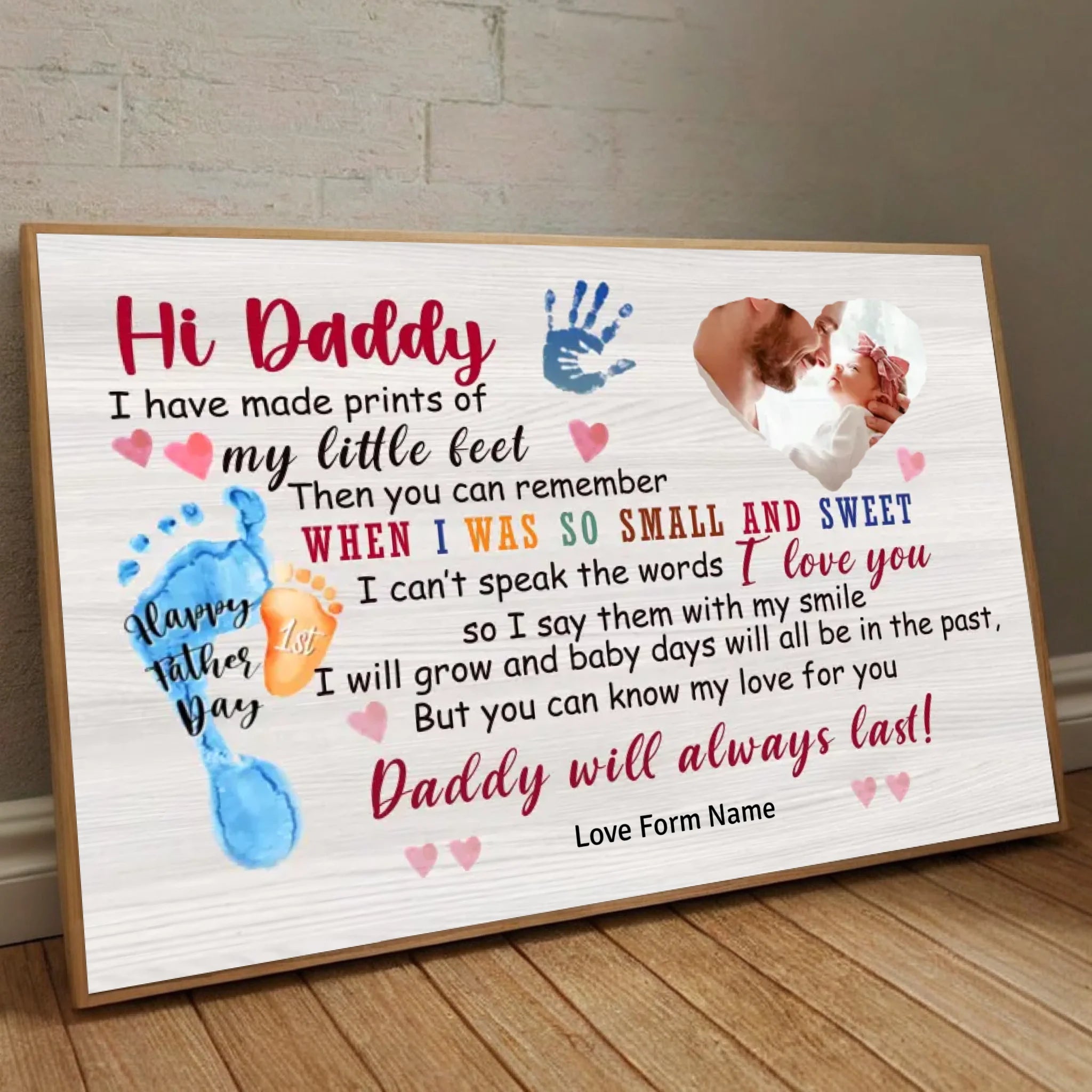 Customizable Poster for Dad – Celebrate Your First Fathers Day with Love - 89Prints