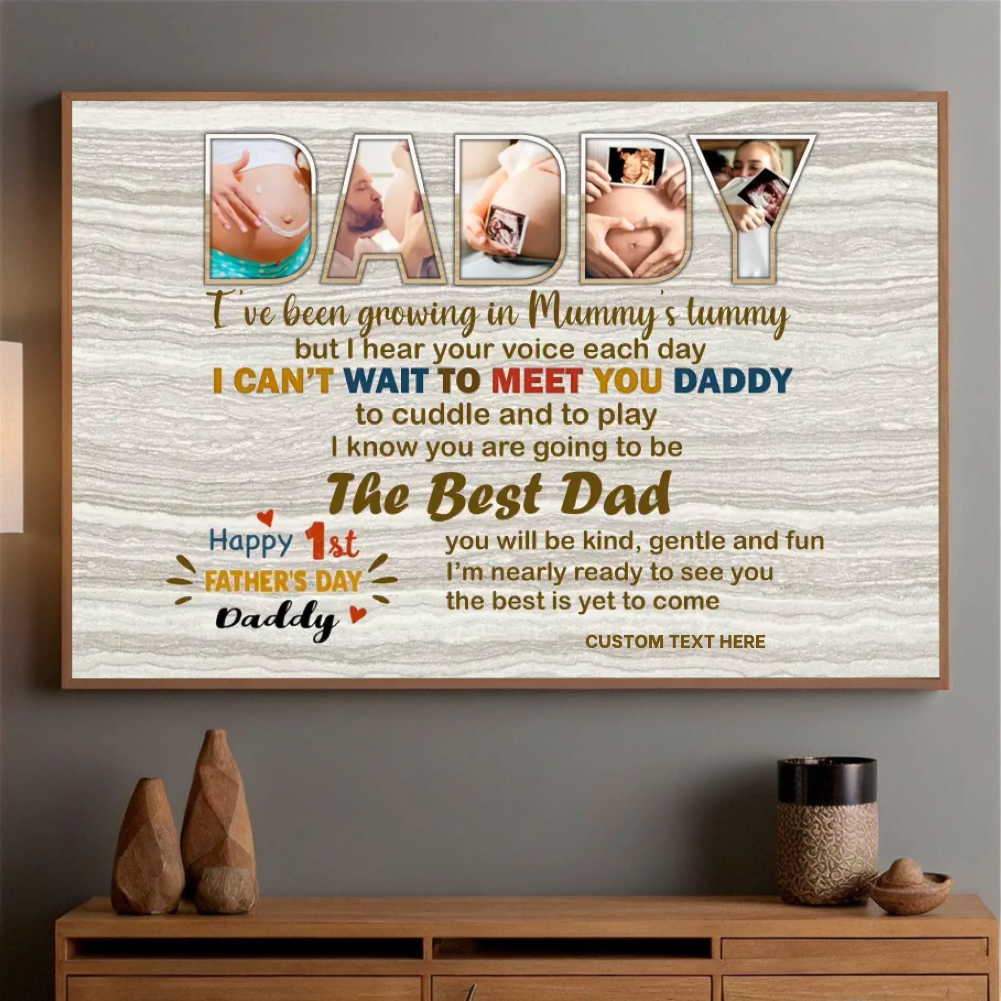 Celebrate Dads First Fathers Day With Custom Poster From 89Prints