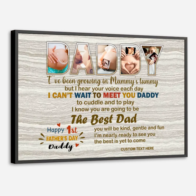 Celebrate Dads First Fathers Day With Custom Poster From 89Prints