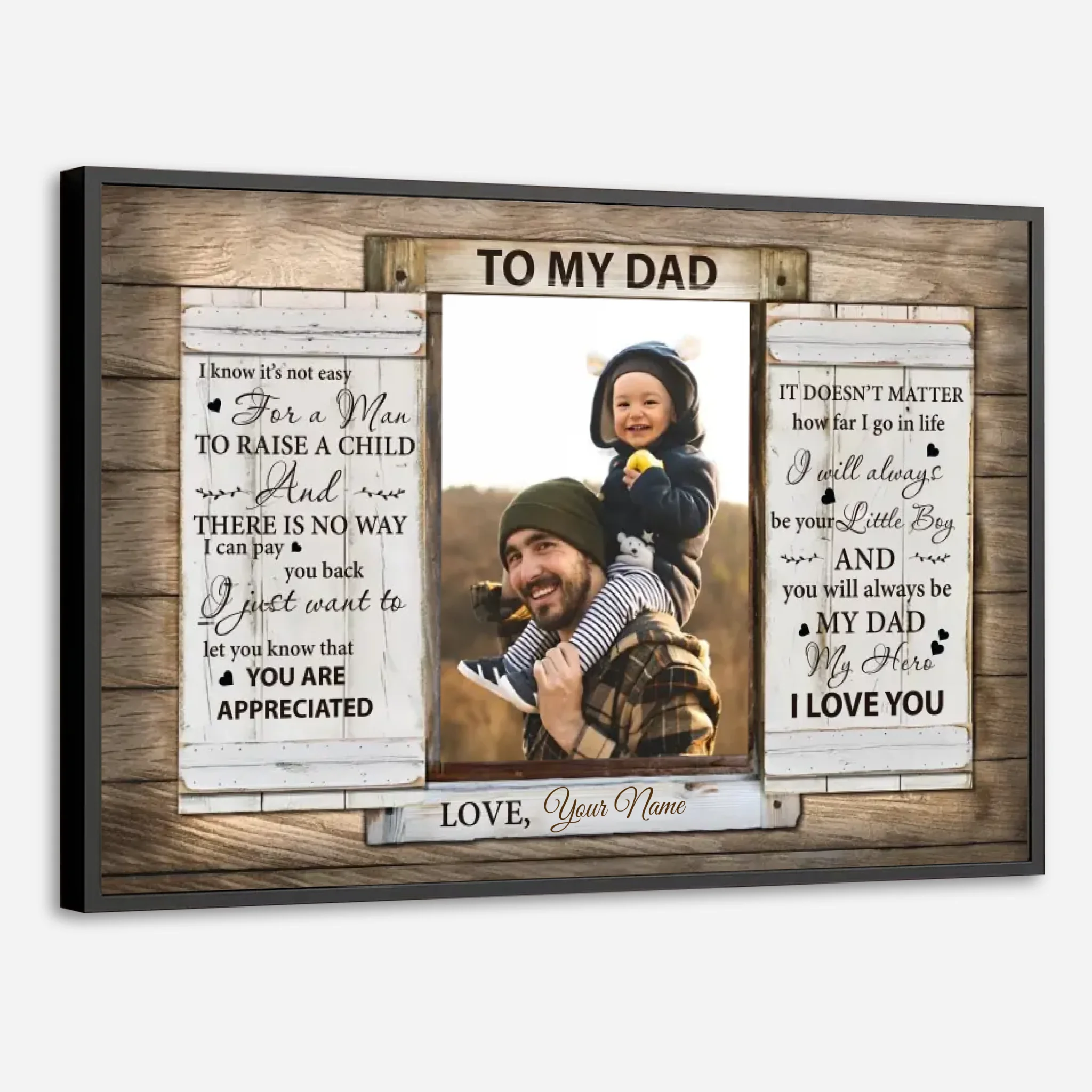 Show Your Love with a Personalized Poster for Dad Featuring Custom Photos - 89Prints