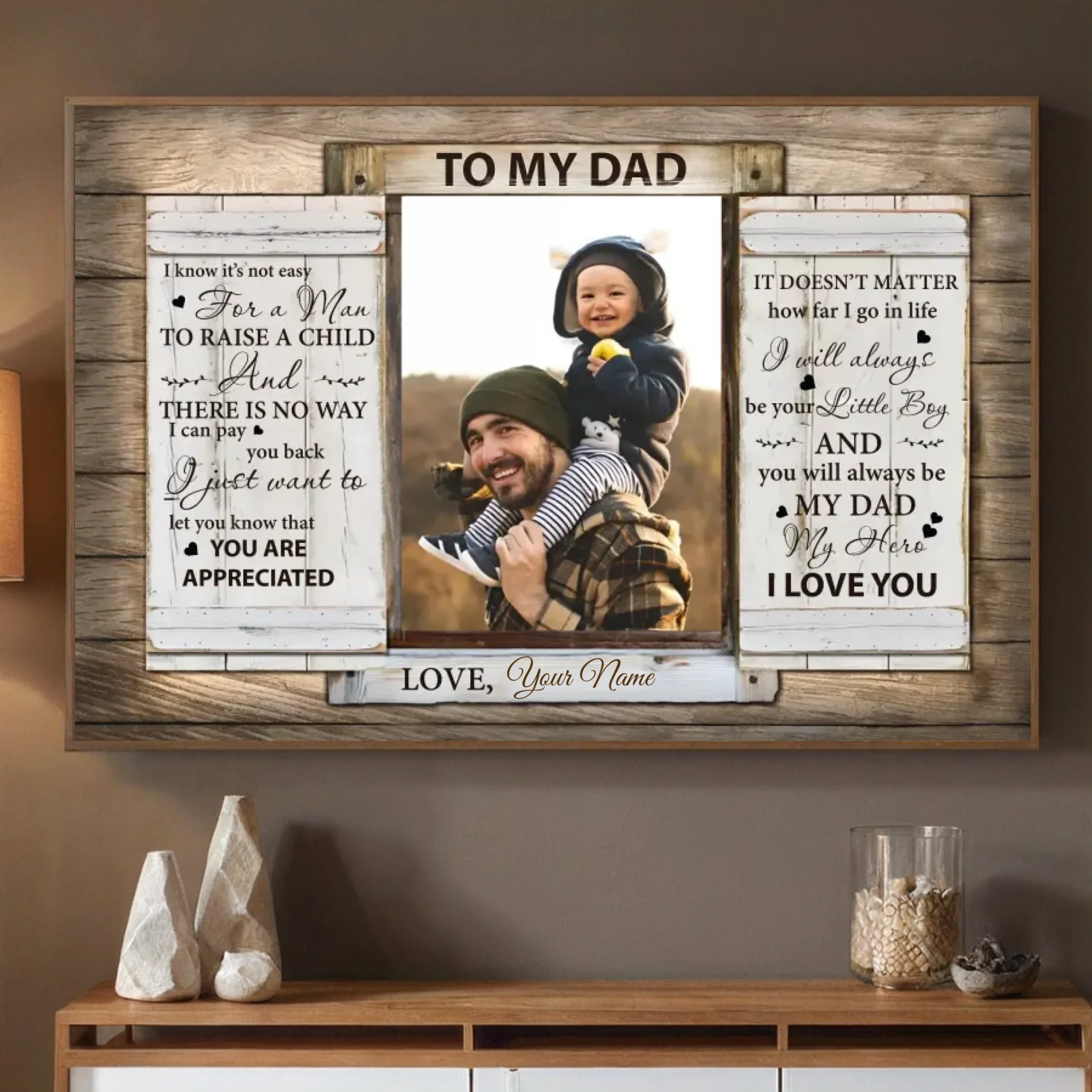 Show Your Love with a Personalized Poster for Dad Featuring Custom Photos - 89Prints