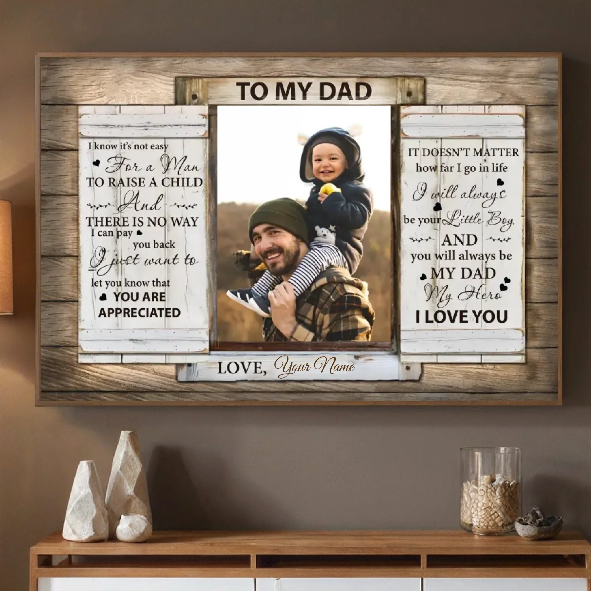 Show Your Love with a Personalized Poster for Dad Featuring Custom Photos - 89Prints