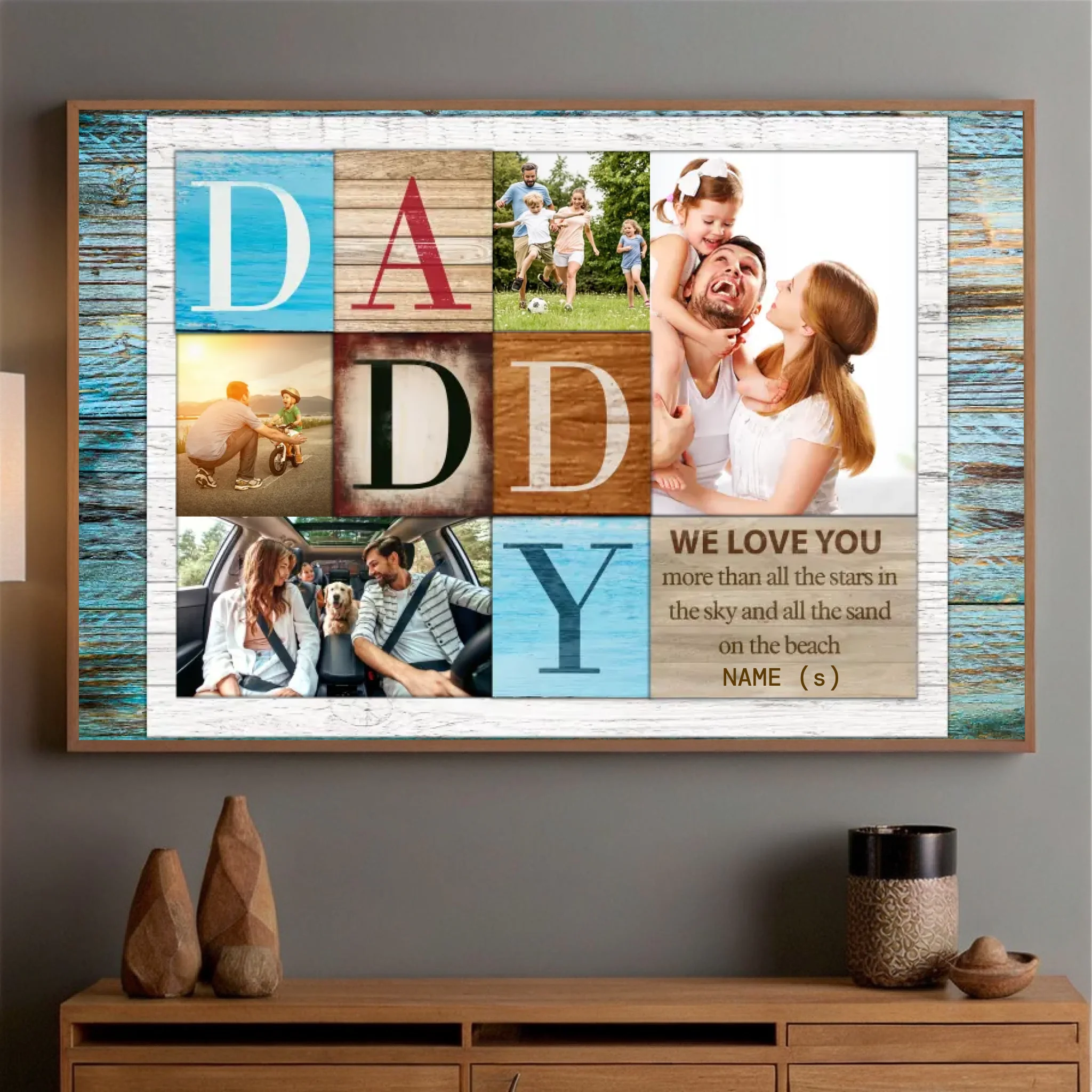 Custom Poster for Dad – Love You Beyond All the Stars - 89Prints