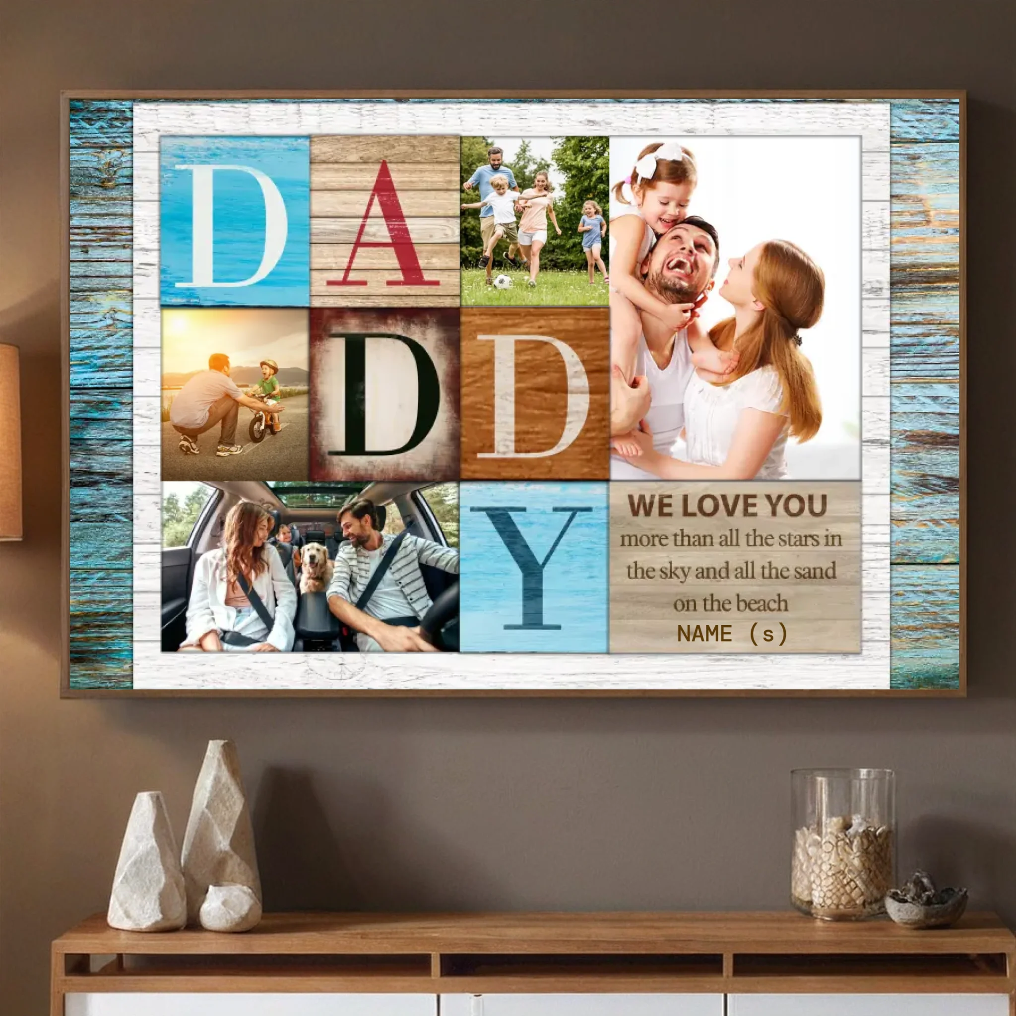 Custom Poster for Dad – Love You Beyond All the Stars - 89Prints