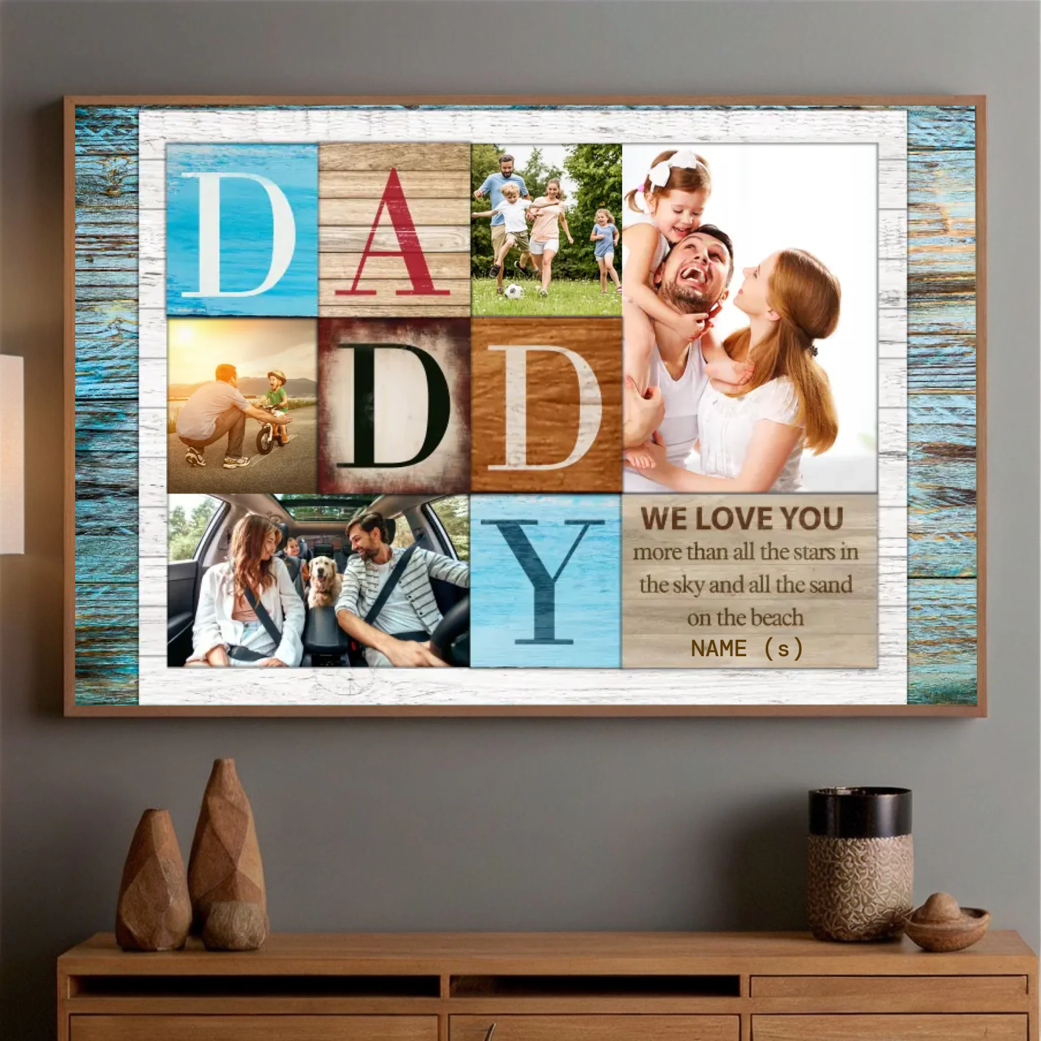 Custom Poster for Dad – Love You Beyond All the Stars - 89Prints