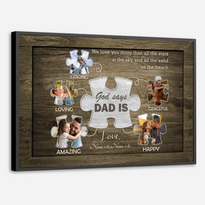 Personalized Poster for Dad – Eternal Love Beneath Stars and Sand - 89Prints