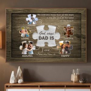 Personalized Poster for Dad – Eternal Love Beneath Stars and Sand - 89Prints