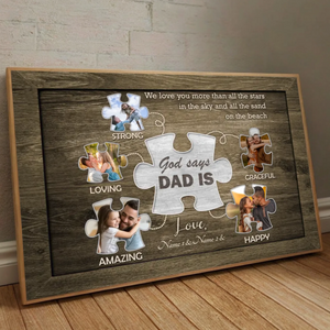 Personalized Poster for Dad – Eternal Love Beneath Stars and Sand - 89Prints