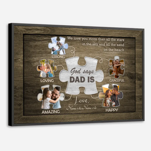 Personalized Poster for Dad – Eternal Love Beneath Stars and Sand - 89Prints