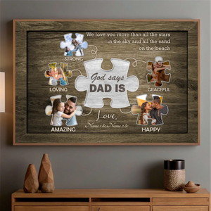 Personalized Poster for Dad – Eternal Love Beneath Stars and Sand - 89Prints