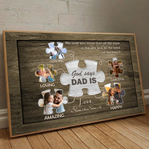 Personalized Poster for Dad – Eternal Love Beneath Stars and Sand - 89Prints