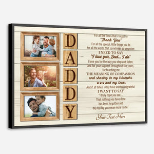 Personalized Fathers Appreciation Poster – Custom Photo and Text Wall Art Gift - 89Prints