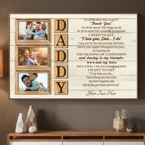 Personalized Fathers Appreciation Poster – Custom Photo and Text Wall Art Gift - 89Prints