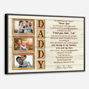 Personalized Fathers Appreciation Poster – Custom Photo and Text Wall Art Gift - 89Prints