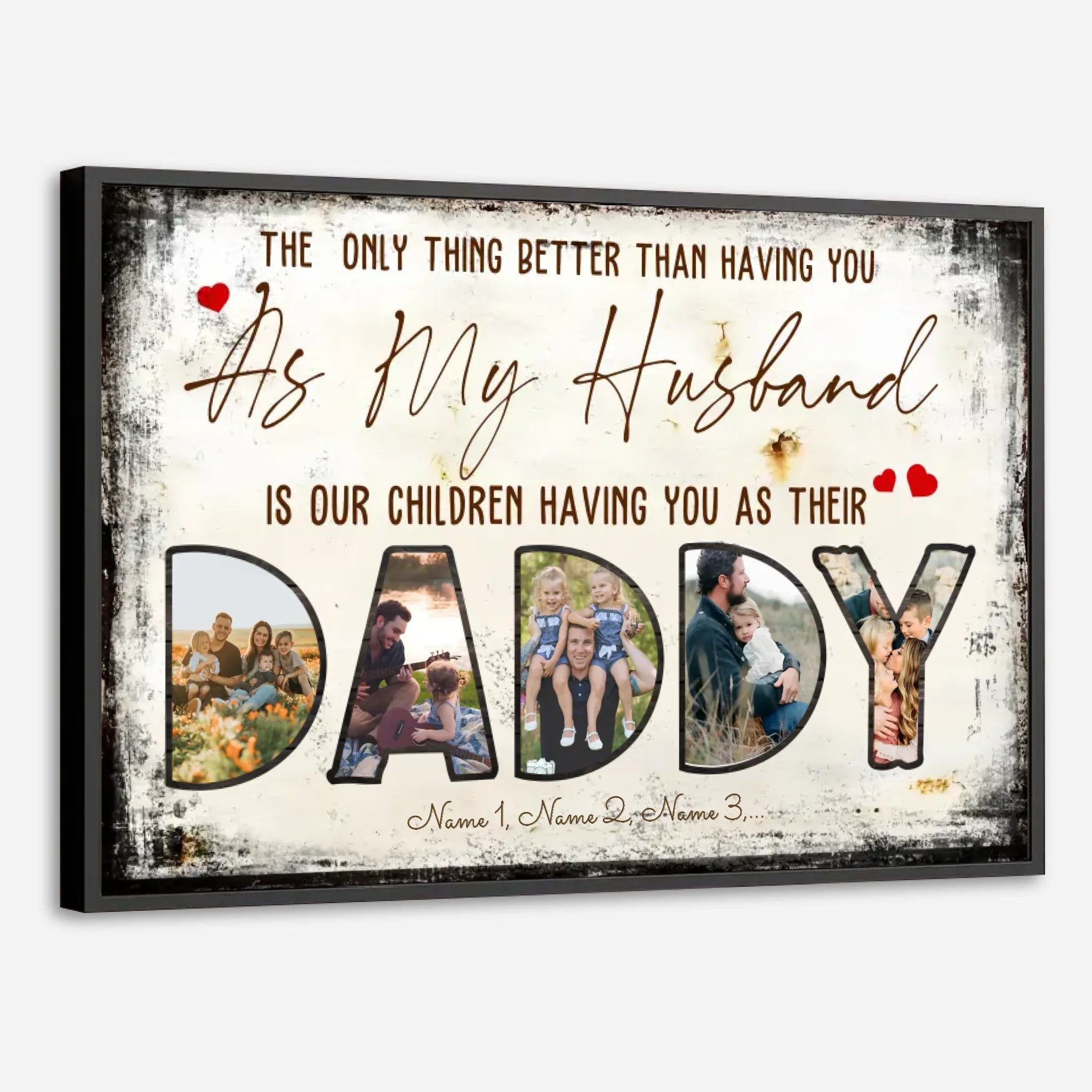 Personalized Best Daddy Poster – A Unique Family Photo Gift - 89Prints