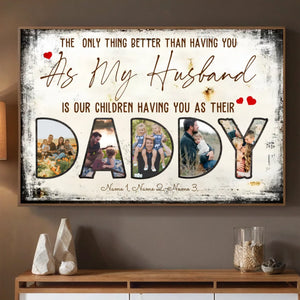 Personalized Best Daddy Poster – A Unique Family Photo Gift - 89Prints