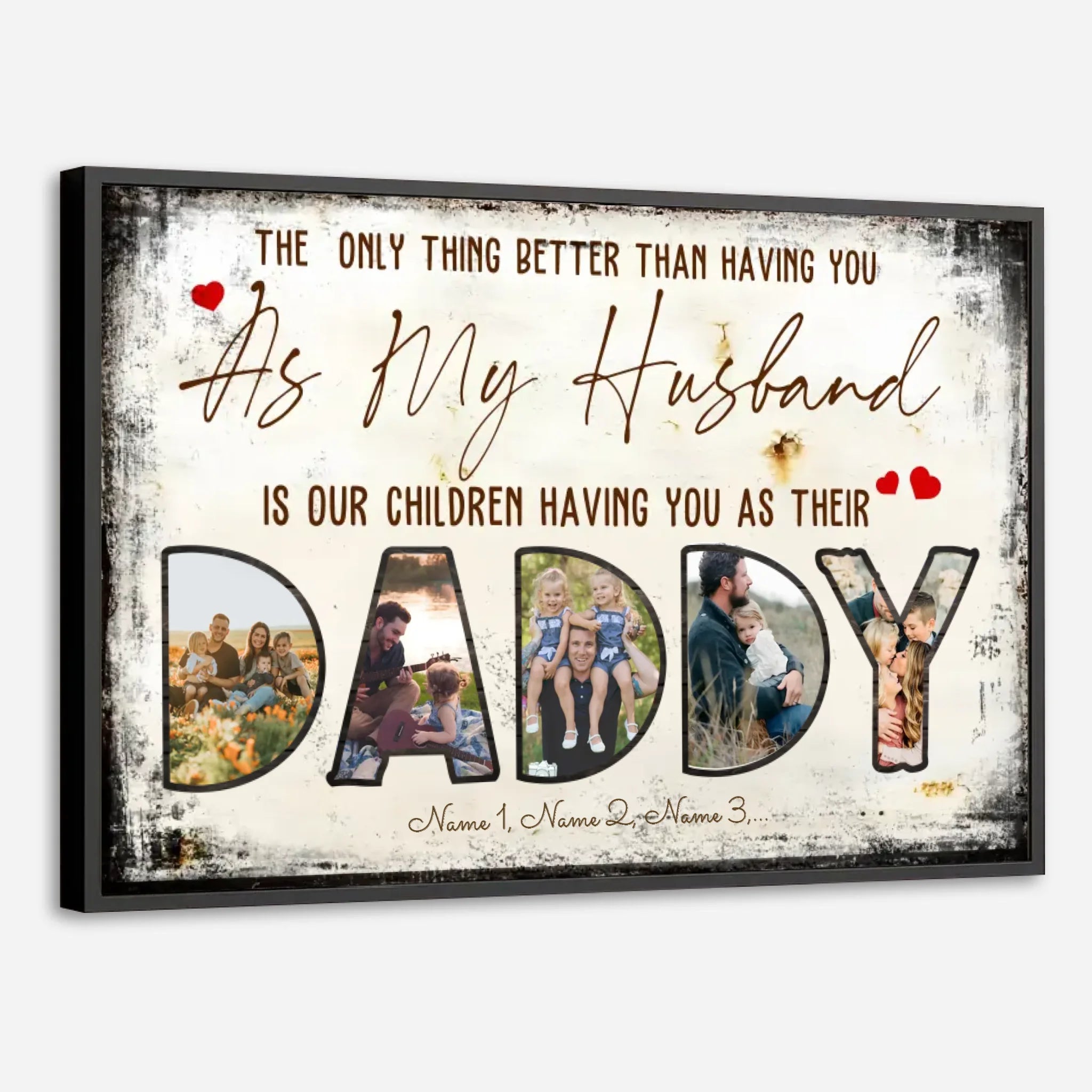 Personalized Best Daddy Poster – A Unique Family Photo Gift - 89Prints