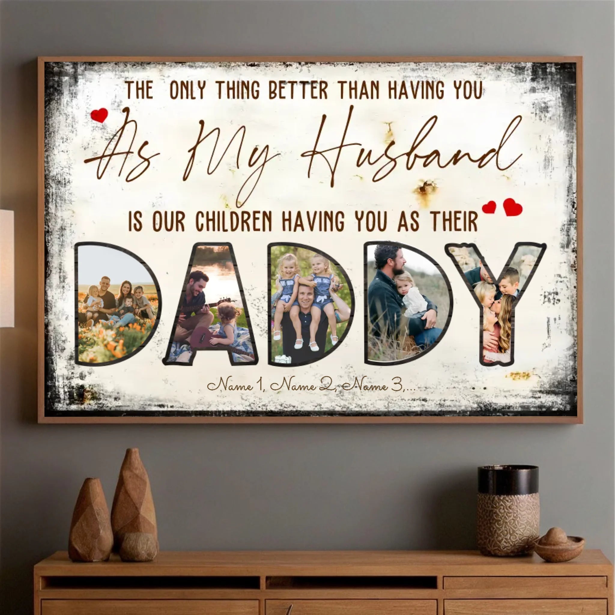 Personalized Best Daddy Poster – A Unique Family Photo Gift - 89Prints