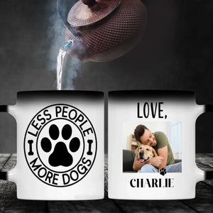 Less People More Dogs Custom Mug – Cute Personalized Mug with Your Pup’s Photo & Name – 89Prints