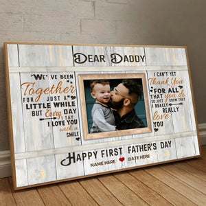 Custom Happy First Fathers Day Poster – Personalized Gift from Baby to Daddy - 89Prints