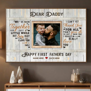 Custom Happy First Fathers Day Poster – Personalized Gift from Baby to Daddy - 89Prints