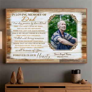 Personalized Memorial Poster for Dad – A Beautiful and Heartfelt Tribute to Cherish Forever - 89Prints