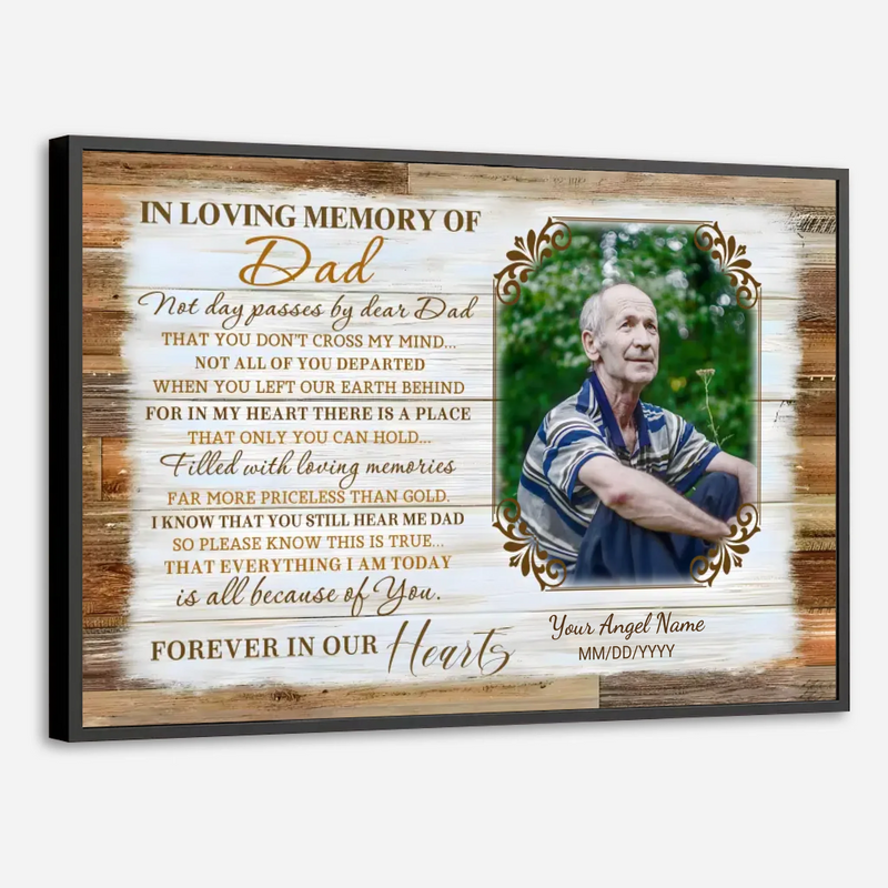 Personalized Memorial Poster for Dad – A Beautiful and Heartfelt Tribute to Cherish Forever - 89Prints