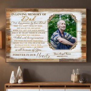 Personalized Memorial Poster for Dad – A Beautiful and Heartfelt Tribute to Cherish Forever - 89Prints
