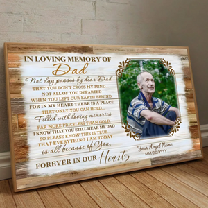 Personalized Memorial Poster for Dad – A Beautiful and Heartfelt Tribute to Cherish Forever - 89Prints