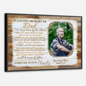 Personalized Memorial Poster for Dad – A Beautiful and Heartfelt Tribute to Cherish Forever - 89Prints