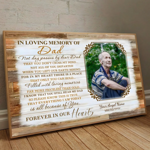 Personalized Memorial Poster for Dad – A Beautiful and Heartfelt Tribute to Cherish Forever - 89Prints
