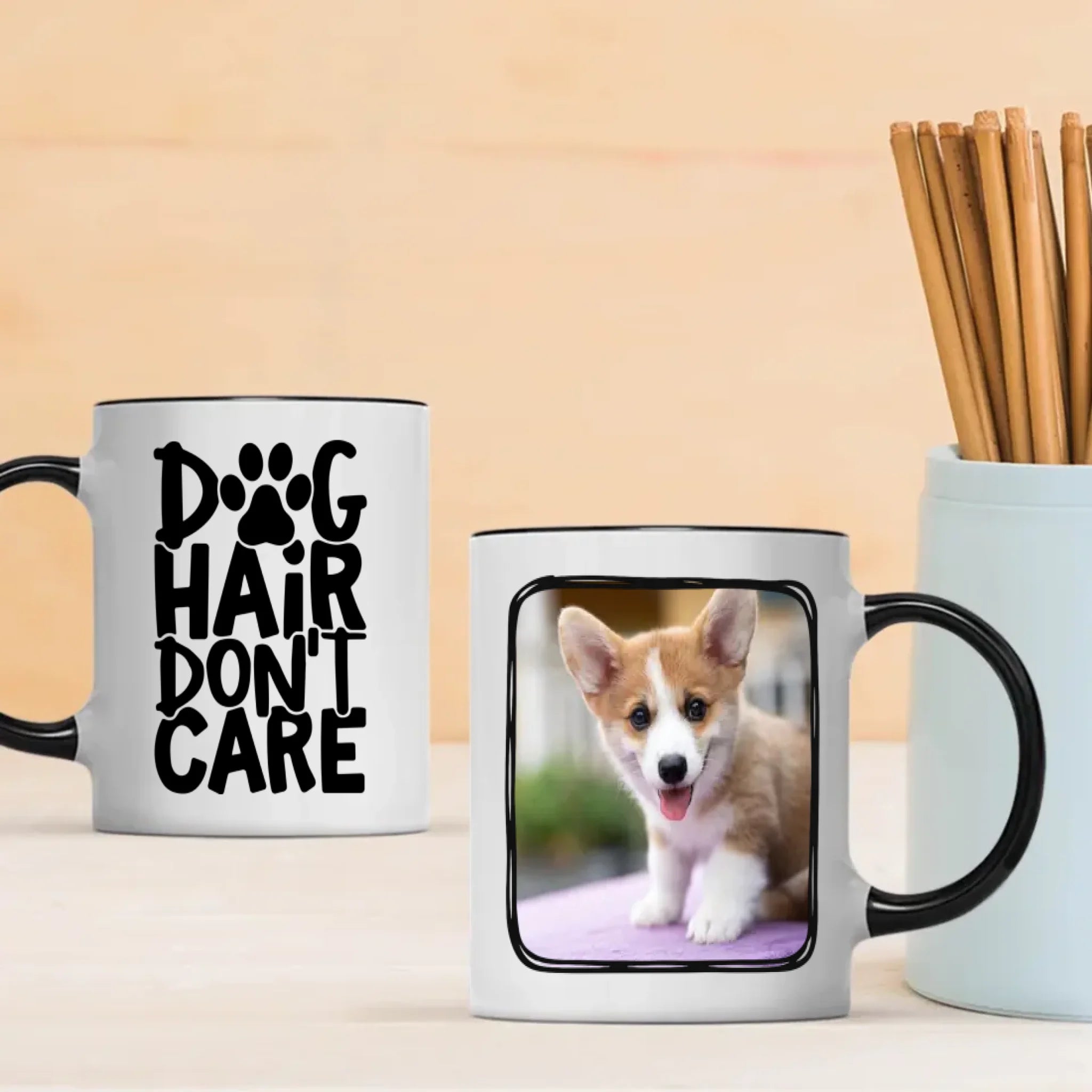 Dog Hair Don’t Care Personalized Mug – Funny Custom Gift for Proud Dog Lovers – 89Prints