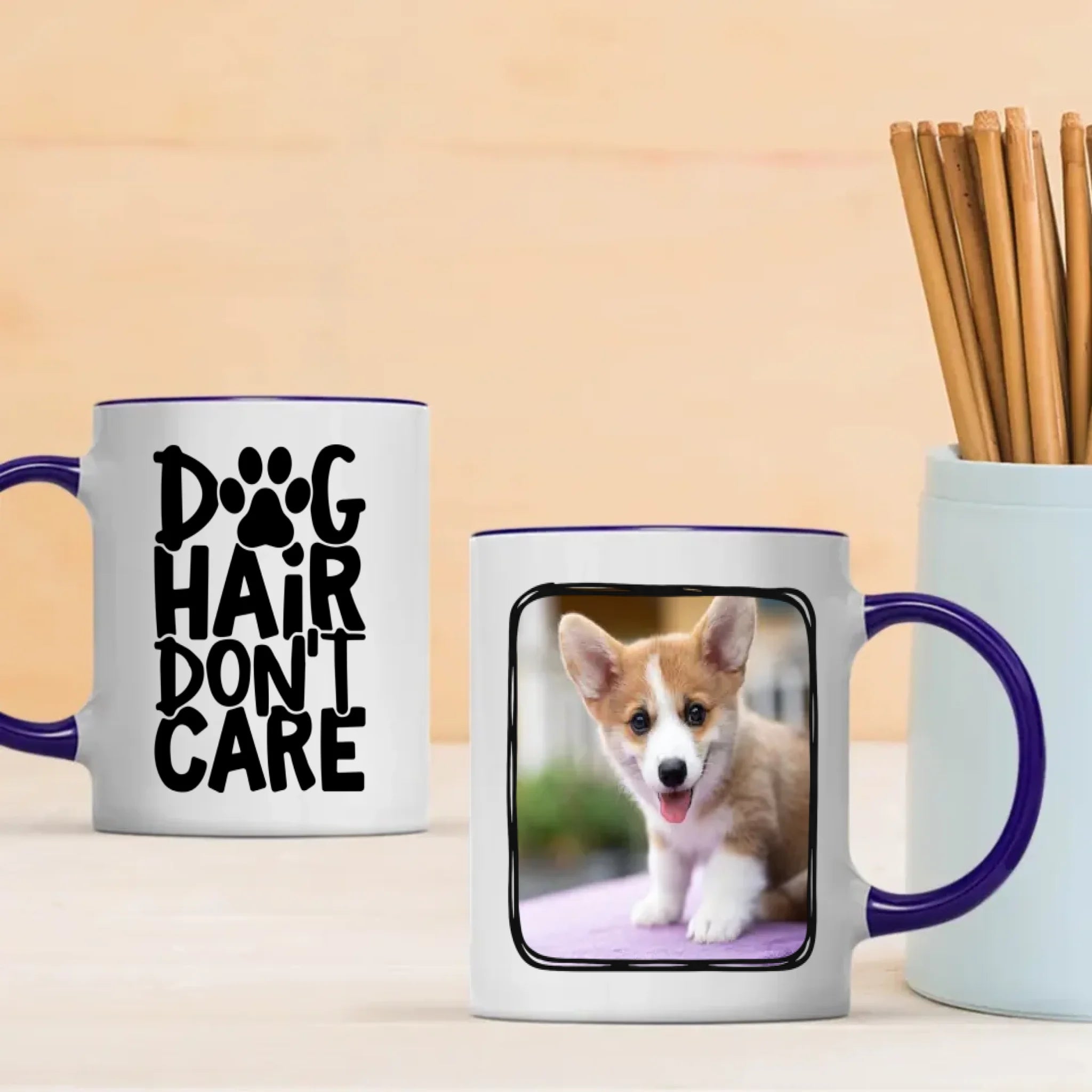 Dog Hair Don’t Care Personalized Mug – Funny Custom Gift for Proud Dog Lovers – 89Prints