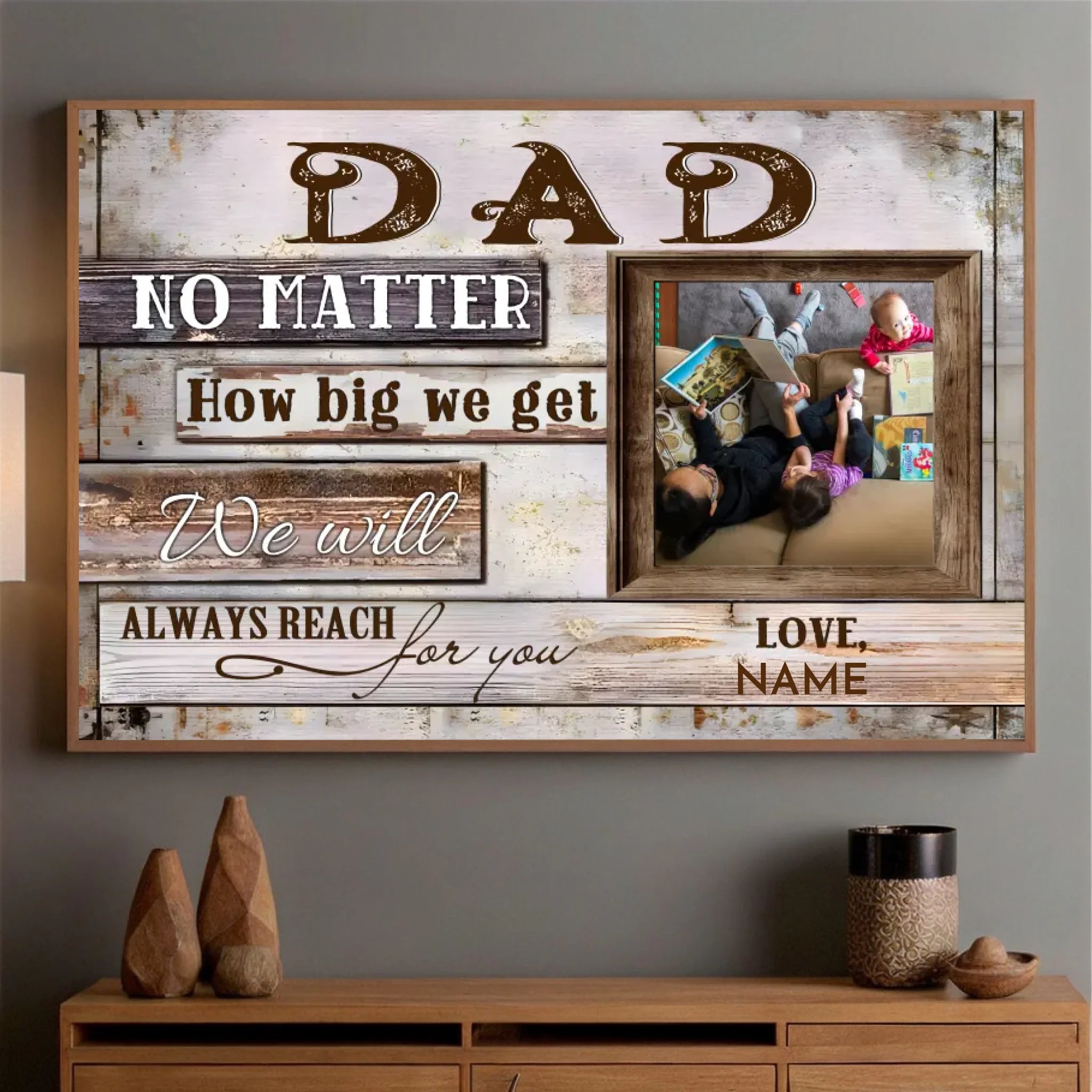 Personalized Photo Keepsake Gift for Dad – Forever His Little Child - 89Prints