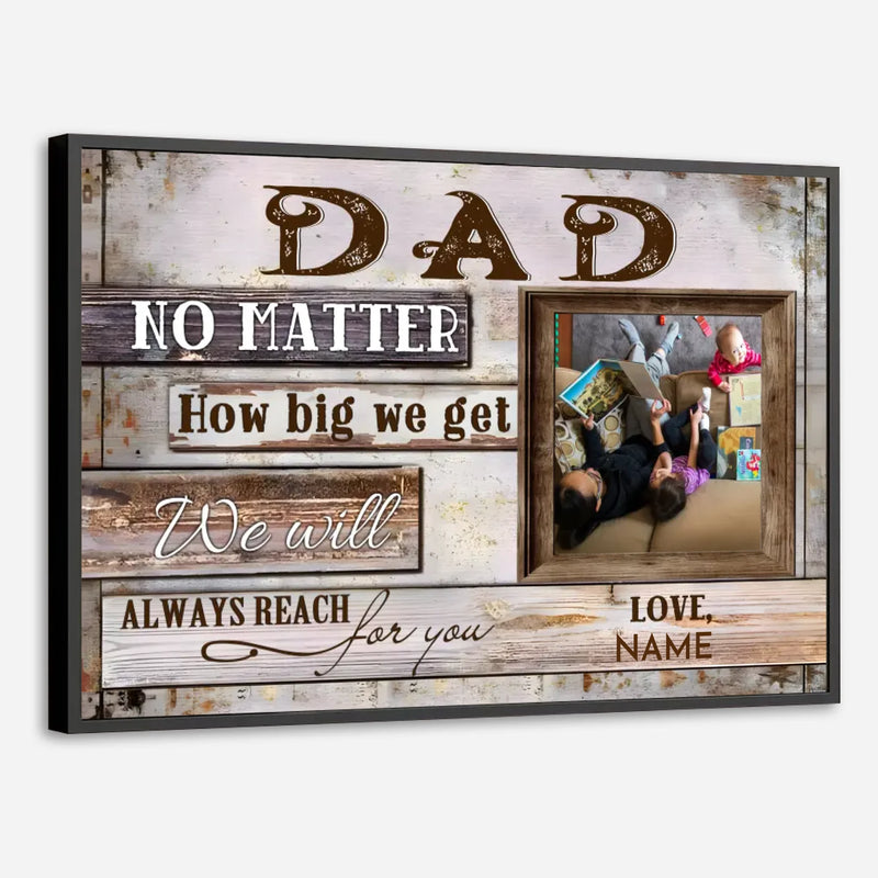 Personalized Photo Keepsake Gift for Dad – Forever His Little Child - 89Prints